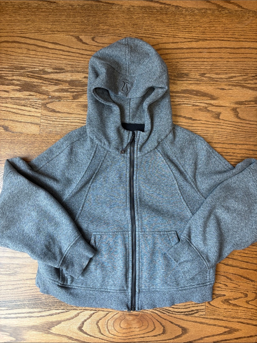 Lululemon Athletica M/L Heather Gray Hooded Zip-Up Jacket